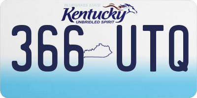 KY license plate 366UTQ