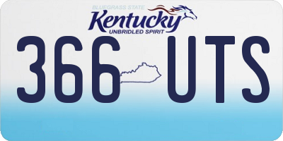 KY license plate 366UTS