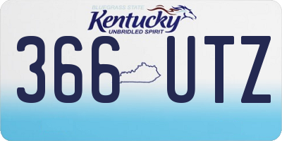 KY license plate 366UTZ