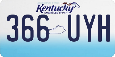 KY license plate 366UYH