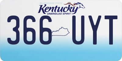 KY license plate 366UYT