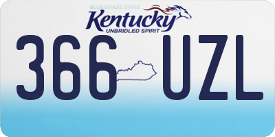 KY license plate 366UZL