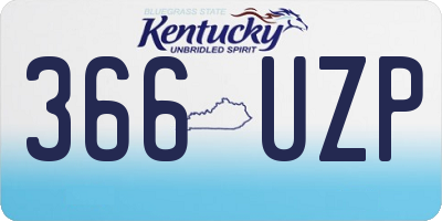 KY license plate 366UZP