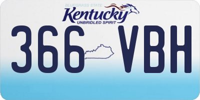 KY license plate 366VBH