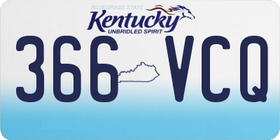 KY license plate 366VCQ