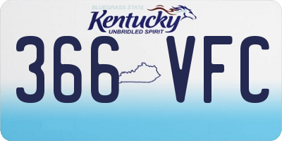 KY license plate 366VFC