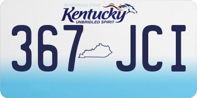KY license plate 367JCI