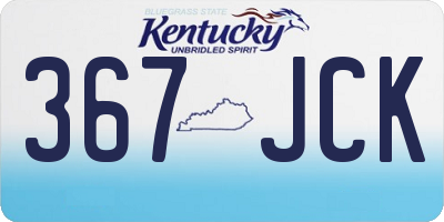 KY license plate 367JCK