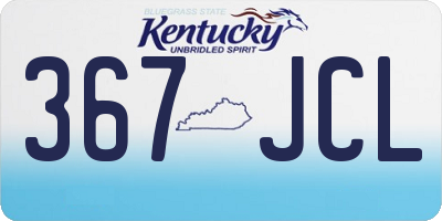 KY license plate 367JCL