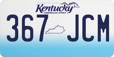 KY license plate 367JCM