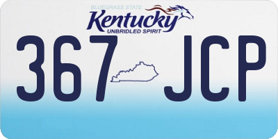 KY license plate 367JCP