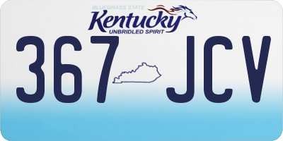 KY license plate 367JCV