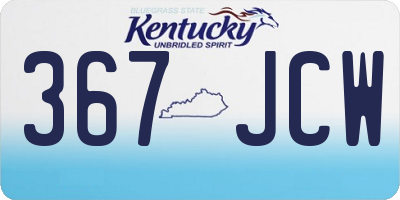 KY license plate 367JCW