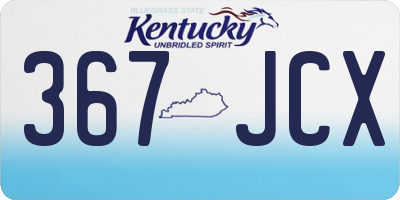 KY license plate 367JCX