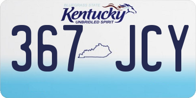 KY license plate 367JCY