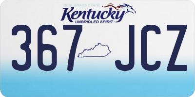 KY license plate 367JCZ