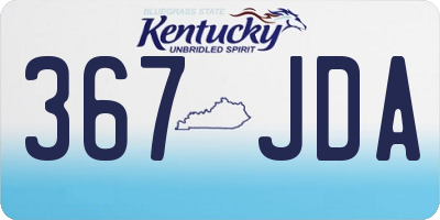 KY license plate 367JDA