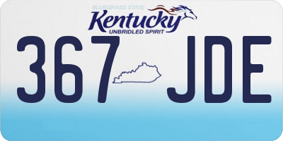 KY license plate 367JDE
