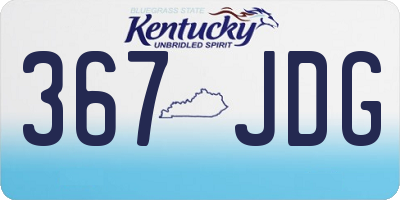 KY license plate 367JDG