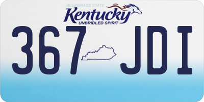 KY license plate 367JDI