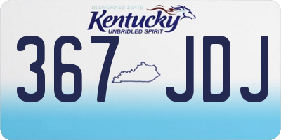 KY license plate 367JDJ