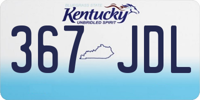 KY license plate 367JDL