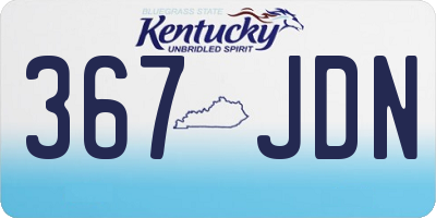 KY license plate 367JDN