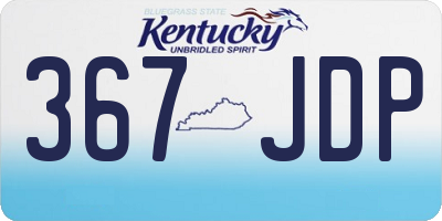KY license plate 367JDP