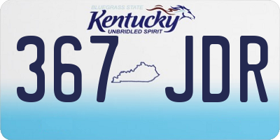 KY license plate 367JDR
