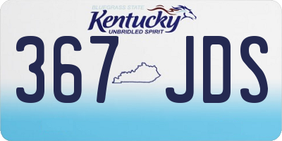 KY license plate 367JDS