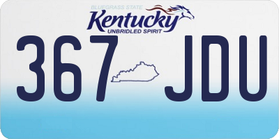 KY license plate 367JDU