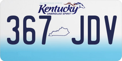 KY license plate 367JDV