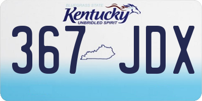 KY license plate 367JDX