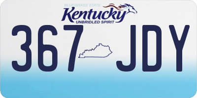 KY license plate 367JDY