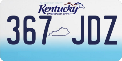 KY license plate 367JDZ