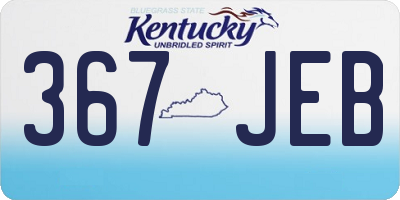 KY license plate 367JEB