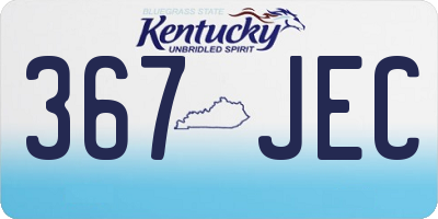 KY license plate 367JEC