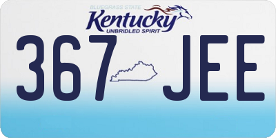 KY license plate 367JEE