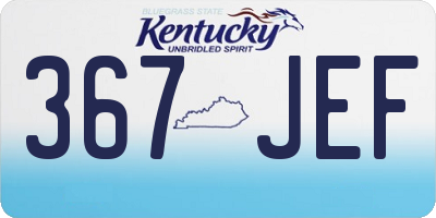 KY license plate 367JEF