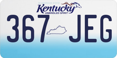 KY license plate 367JEG