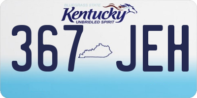 KY license plate 367JEH