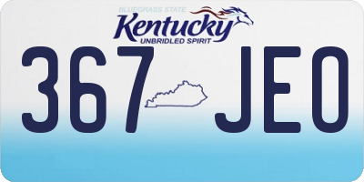 KY license plate 367JEO