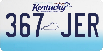 KY license plate 367JER