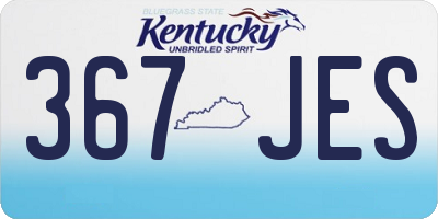 KY license plate 367JES