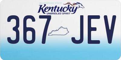 KY license plate 367JEV