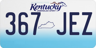 KY license plate 367JEZ