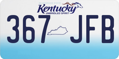 KY license plate 367JFB