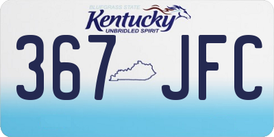 KY license plate 367JFC