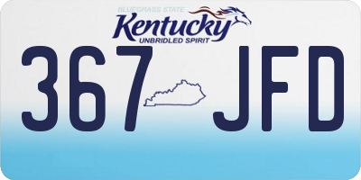 KY license plate 367JFD