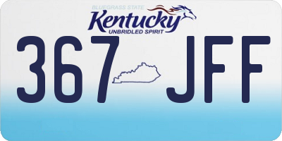 KY license plate 367JFF